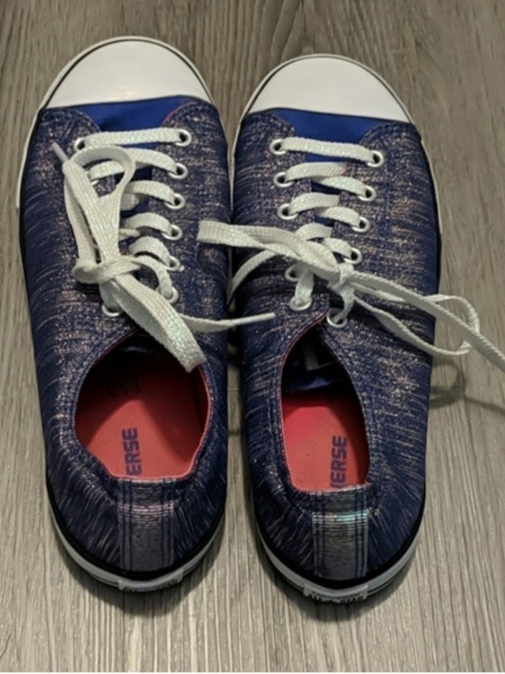 Converse Kids Low Top Sneakers - Sparkly Purple